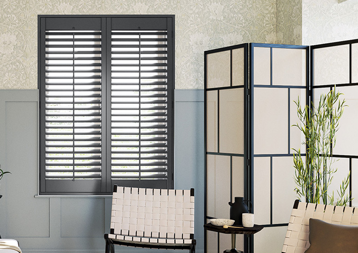 Kensington, Shadow Grey - Full Height Plantation Shutter - Image 3